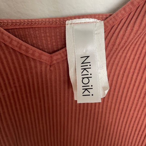 Women's Rust Ribbed Crop Top NikiBiki -one size - Picture 3 of 4